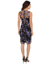 Nicole Miller Embroidered Flowers Cocktail Dress