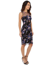 Nicole Miller Embroidered Flowers Cocktail Dress