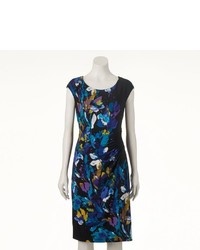 Connected Apparel Floral Sheath Dress