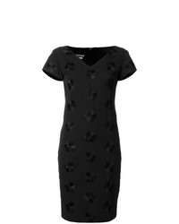 Boutique Moschino V Neck Floral Embroidered Dress