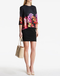 Ted Baker Cadie Cascading Floral Layered Tunic