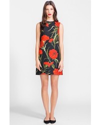 Dolce & Gabbana Dolcegabbana Carnation Print Brocade Shift Dress
