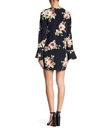 Band of Gypsies Floral Long Sleeve Shift Dress