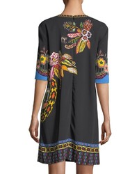 Etro Floral Print Silk Shift Dress