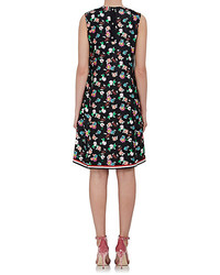 Thom Browne Floral Silk Sleeveless Shift Dress