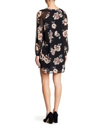 Collective Concepts Pleated Sleeve Floral Shift Dress