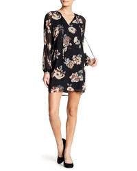 Collective Concepts Pleated Sleeve Floral Shift Dress