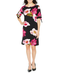 Ronni Nicole Short Sleeve Floral Shift Dress