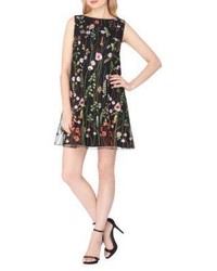 Tahari Arthur S Levine Floral Embroidered Shift Dress