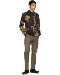 Paul Smith Navy Disrupted Rose Casual Jacket