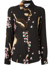 Moschino Burned Effect Floral Shirt