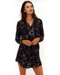 Everly Falling For Florals Shirt Dress