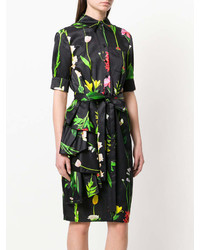 Moschino Floral And Foliage Print Shirt Dress
