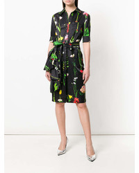 Moschino Floral And Foliage Print Shirt Dress