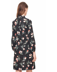 Rebecca Taylor Ikat Tulip Silk Tie Front Dress