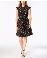 Monteau Petite Printed Belted Shirtdress Created For Macys