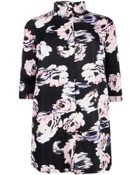 Boohoo Plus Alix Blurred Floral Shirt Dress