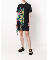 MSGM T Shirt Dress With Floral Scarf Detail