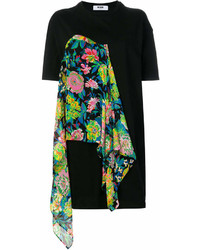 MSGM T Shirt Dress With Floral Scarf Detail