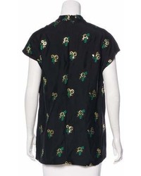 Stella McCartney Embroidered Short Sleeve Blouse W Tags