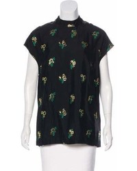Stella McCartney Embroidered Short Sleeve Blouse W Tags