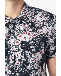 7 For All Mankind Short Sleeve Shirt In Printed Floral