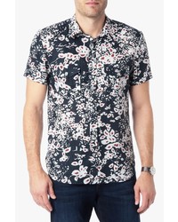 7 For All Mankind Short Sleeve Shirt In Printed Floral