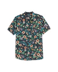 Roark Ara Classic Fit Floral Short Sleeve Button Up Shirt