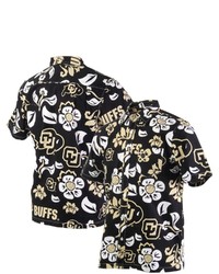 Wes & Willy Black Colorado Buffaloes Floral Button Up Shirt At Nordstrom