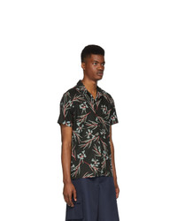 Ps By Paul Smith Black Floral Casual Shirt