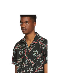 Ps By Paul Smith Black Floral Casual Shirt