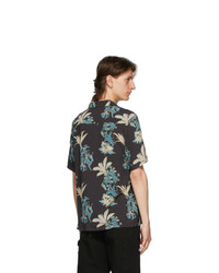 CARHARTT WORK IN PROGRESS Black Floral Hawaiian Shirt