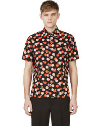 Raf Simons Black Floral Print Shirt