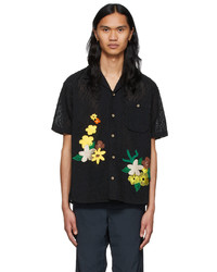 Andersson Bell Black Polyester Cotton Shirt