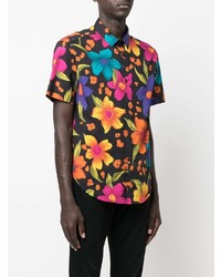 Saint Laurent Floral Print Cotton Shirt