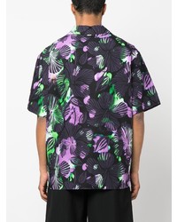 MSGM Floral Print Cotton T Shirt