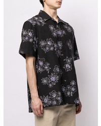 Brioni Floral Print Crinkled Shirt