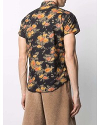 Saint Laurent Floral Print Short Sleeve Shirt