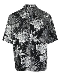 Palm Angels Floral Print Short Sleeve Shirt
