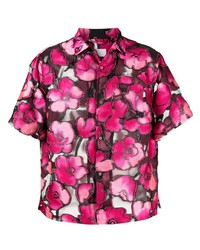 4SDESIGNS Floral Print Short Sleeve Shirt