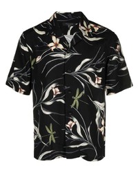 rag & bone Floral Print Short Sleeve Shirt