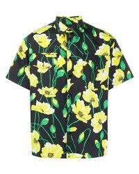 MSGM Floral Print Short Sleeved Shirt