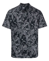 Karl Lagerfeld Floral Print Short Sleeved Shirt