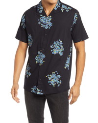 Roark Forget Me Not Classic Fit Floral Short Sleeve Button Up Camp Shirt