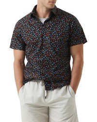 Rodd & Gunn Masterton Sports Fit Print Short Sleeve Button Up Shirt