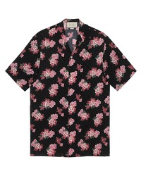 Gucci Peony Print Bowling Shirt