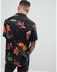 Asos Regular Fit Viscose Shirt In Floral Print