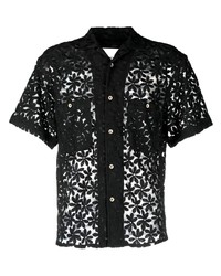 Andersson Bell Semi Sheer Floral Lace Shirt