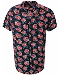 Boohoo Short Sleeve Floral Print Revere Shirt