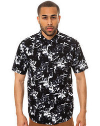 HUF The Floral Buttondown Shirt In Black